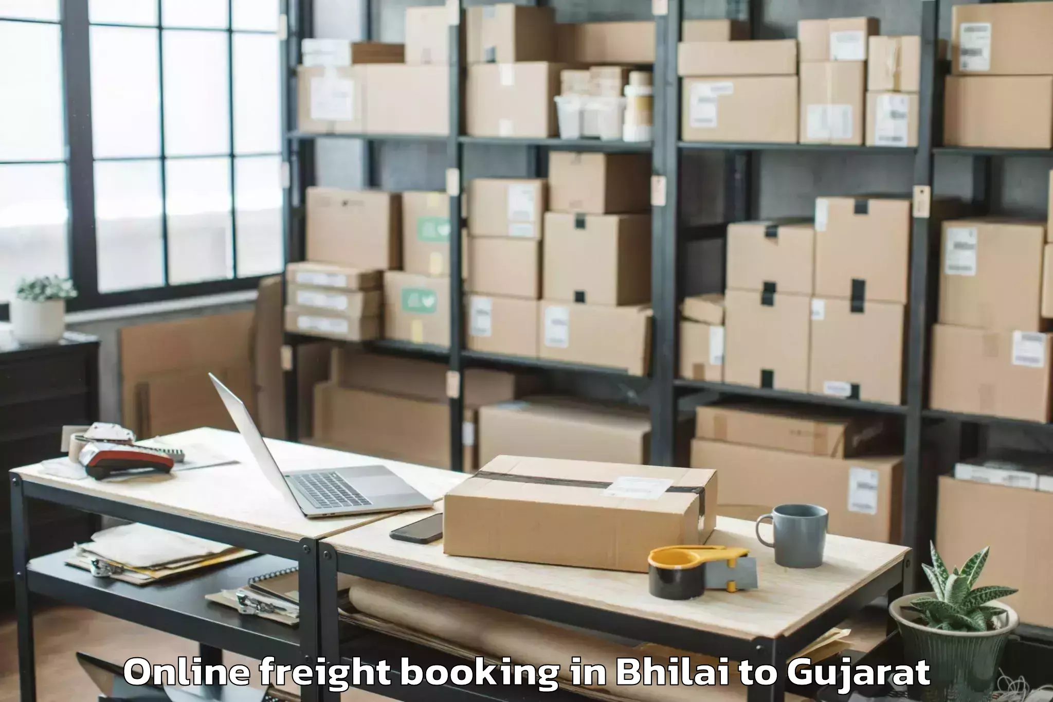 Professional Bhilai to Adalaj Online Freight Booking